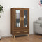 vidaXL - Hoge - kast - 70x31x115 - cm - bewerkt - hout - bruin - eikenkleur