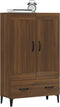 vidaXL - Hoge - kast - 70x31x115 - cm - bewerkt - hout - bruin - eikenkleur