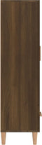 vidaXL - Hoge - kast - 70x31x115 - cm - bewerkt - hout - bruin - eikenkleur