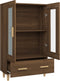 vidaXL - Hoge - kast - 70x31x115 - cm - bewerkt - hout - bruin - eikenkleur