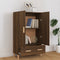 vidaXL - Hoge - kast - 70x31x115 - cm - bewerkt - hout - bruin - eikenkleur