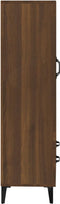 vidaXL - Hoge - kast - 70x31x115 - cm - bewerkt - hout - bruin - eikenkleur