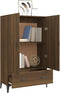 vidaXL - Hoge - kast - 70x31x115 - cm - bewerkt - hout - bruin - eikenkleur