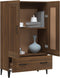 vidaXL - Hoge - kast - 70x31x115 - cm - bewerkt - hout - bruin - eikenkleur