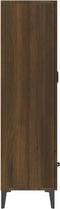 vidaXL - Hoge - kast - 70x31x115 - cm - bewerkt - hout - bruin - eikenkleur