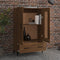 vidaXL - Hoge - kast - 70x31x115 - cm - bewerkt - hout - bruin - eikenkleur