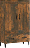 vidaXL - Hoge - kast - 70x31x115 - cm - bewerkt - hout - gerookt - eikenkleurig