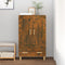 vidaXL - Hoge - kast - 70x31x115 - cm - bewerkt - hout - gerookt - eikenkleurig