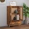 vidaXL - Hoge - kast - 70x31x115 - cm - bewerkt - hout - gerookt - eikenkleurig