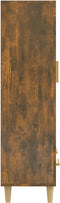 vidaXL - Hoge - kast - 70x31x115 - cm - bewerkt - hout - gerookt - eikenkleurig