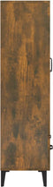 vidaXL - Hoge - kast - 70x31x115 - cm - bewerkt - hout - gerookt - eikenkleurig