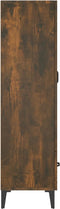 vidaXL - Hoge - kast - 70x31x115 - cm - bewerkt - hout - gerookt - eikenkleurig
