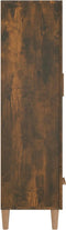 vidaXL - Hoge - kast - 70x31x115 - cm - bewerkt - hout - gerookt - eikenkleurig