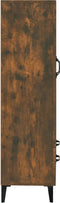 vidaXL - Hoge - kast - 70x31x115 - cm - bewerkt - hout - gerookt - eikenkleurig