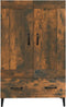 vidaXL - Hoge - kast - 70x31x115 - cm - bewerkt - hout - gerookt - eikenkleurig