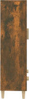 vidaXL - Hoge - kast - 70x31x115 - cm - bewerkt - hout - gerookt - eikenkleurig