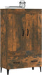 vidaXL - Hoge - kast - 70x31x115 - cm - bewerkt - hout - gerookt - eikenkleurig