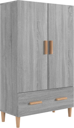 vidaXL - Hoge - kast - 70x31x115 - cm - bewerkt - hout - grijs - sonoma - eikenkleurig