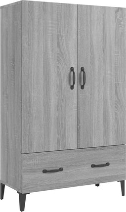 vidaXL - Hoge - kast - 70x31x115 - cm - bewerkt - hout - grijs - sonoma - eikenkleurig