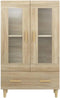 vidaXL - Hoge - kast - 70x31x115 - cm - bewerkt - hout - grijs - sonoma - eikenkleurig
