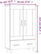 vidaXL - Hoge - kast - 70x31x115 - cm - bewerkt - hout - grijs - sonoma - eikenkleurig