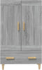 vidaXL - Hoge - kast - 70x31x115 - cm - bewerkt - hout - grijs - sonoma - eikenkleurig