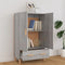 vidaXL - Hoge - kast - 70x31x115 - cm - bewerkt - hout - grijs - sonoma - eikenkleurig