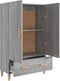 vidaXL - Hoge - kast - 70x31x115 - cm - bewerkt - hout - grijs - sonoma - eikenkleurig