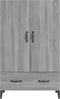 vidaXL - Hoge - kast - 70x31x115 - cm - bewerkt - hout - grijs - sonoma - eikenkleurig