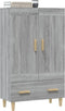 vidaXL - Hoge - kast - 70x31x115 - cm - bewerkt - hout - grijs - sonoma - eikenkleurig