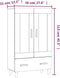 vidaXL - Hoge - kast - 70x31x115 - cm - bewerkt - hout - hoogglans - wit