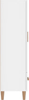 vidaXL - Hoge - kast - 70x31x115 - cm - bewerkt - hout - hoogglans - wit