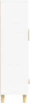 vidaXL - Hoge - kast - 70x31x115 - cm - bewerkt - hout - hoogglans - wit