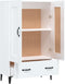 vidaXL - Hoge - kast - 70x31x115 - cm - bewerkt - hout - hoogglans - wit