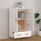 vidaXL - Hoge - kast - 70x31x115 - cm - bewerkt - hout - hoogglans - wit
