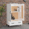 vidaXL - Hoge - kast - 70x31x115 - cm - bewerkt - hout - hoogglans - wit
