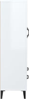 vidaXL - Hoge - kast - 70x31x115 - cm - bewerkt - hout - hoogglans - wit