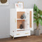 vidaXL - Hoge - kast - 70x31x115 - cm - bewerkt - hout - hoogglans - wit