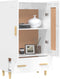 vidaXL - Hoge - kast - 70x31x115 - cm - bewerkt - hout - hoogglans - wit
