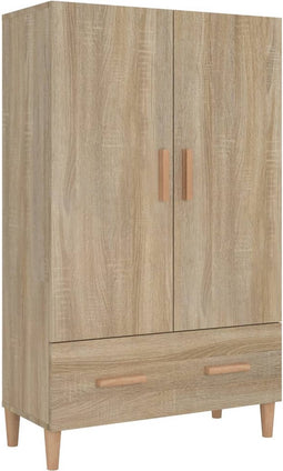 vidaXL - Hoge - kast - 70x31x115 - cm - bewerkt - hout - sonoma - eikenkleurig