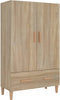 vidaXL - Hoge - kast - 70x31x115 - cm - bewerkt - hout - sonoma - eikenkleurig