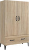 vidaXL - Hoge - kast - 70x31x115 - cm - bewerkt - hout - sonoma - eikenkleurig