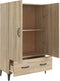 vidaXL - Hoge - kast - 70x31x115 - cm - bewerkt - hout - sonoma - eikenkleurig