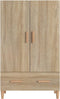 vidaXL - Hoge - kast - 70x31x115 - cm - bewerkt - hout - sonoma - eikenkleurig