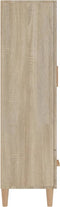 vidaXL - Hoge - kast - 70x31x115 - cm - bewerkt - hout - sonoma - eikenkleurig