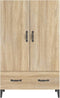 vidaXL - Hoge - kast - 70x31x115 - cm - bewerkt - hout - sonoma - eikenkleurig