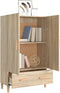 vidaXL - Hoge - kast - 70x31x115 - cm - bewerkt - hout - sonoma - eikenkleurig