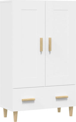 vidaXL - Hoge - kast - 70x31x115 - cm - bewerkt - hout - wit