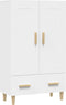 vidaXL - Hoge - kast - 70x31x115 - cm - bewerkt - hout - wit