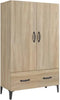 vidaXL - Hoge - kast - 70x31x115 - cm - bewerkt - hout - wit